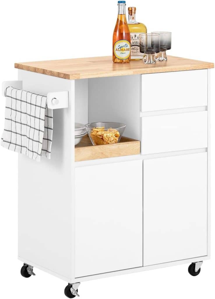 Test de la desserte de cuisine SoBuy FKW123-WN : praticité et design compact
