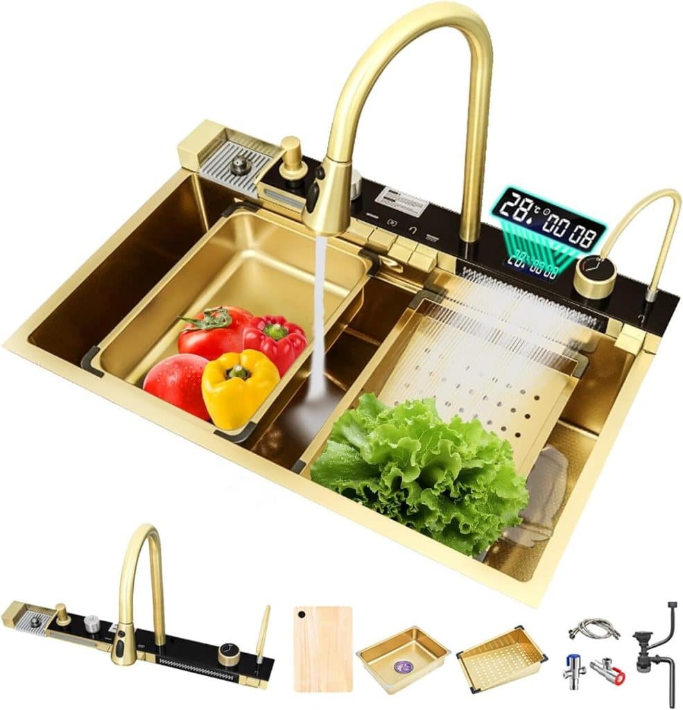 Test de l'évier multifonction 80 cm avec affichage numérique et accessoires intégrés
