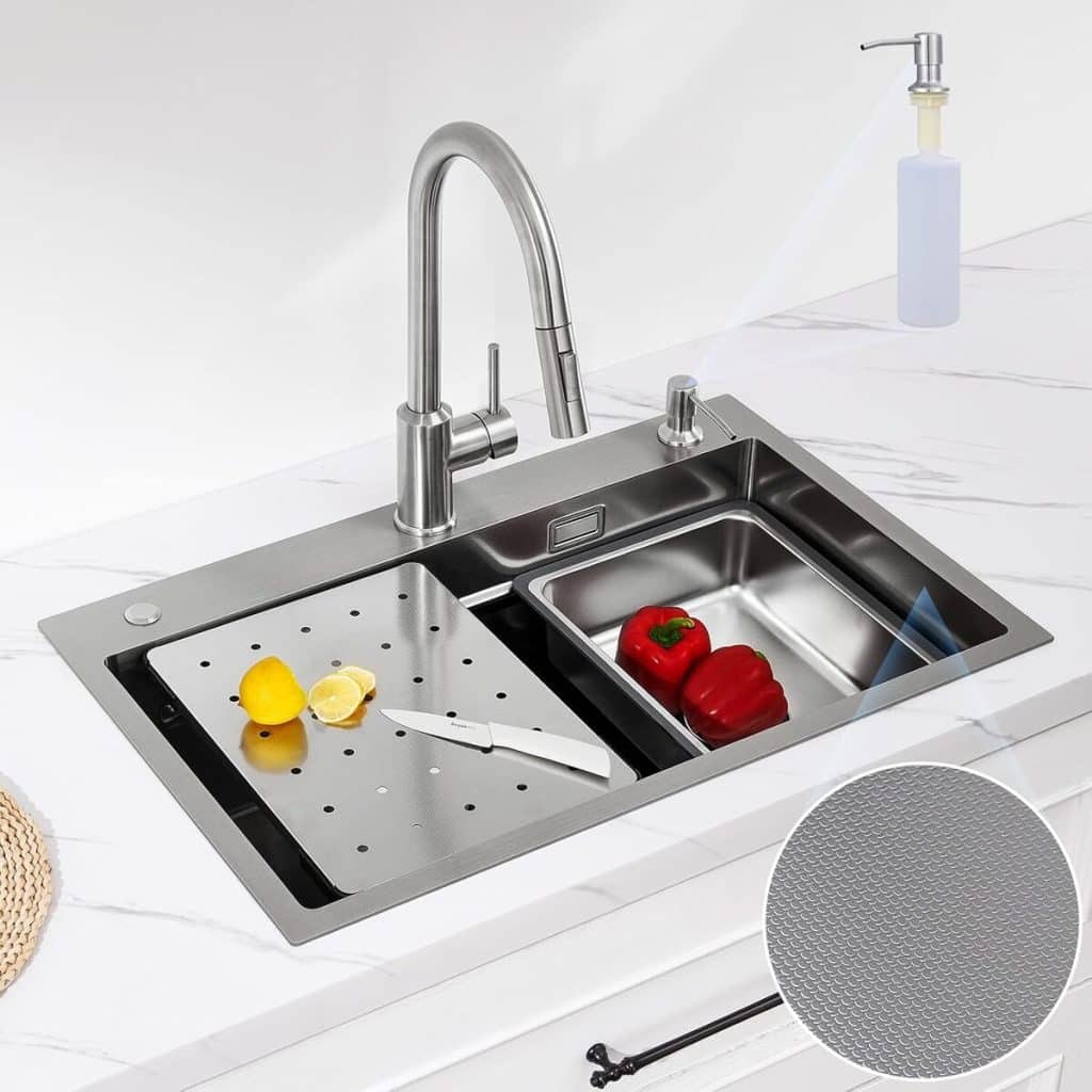 Test : évier CECIPA 1 bac inox avec égouttoir et accessoires
