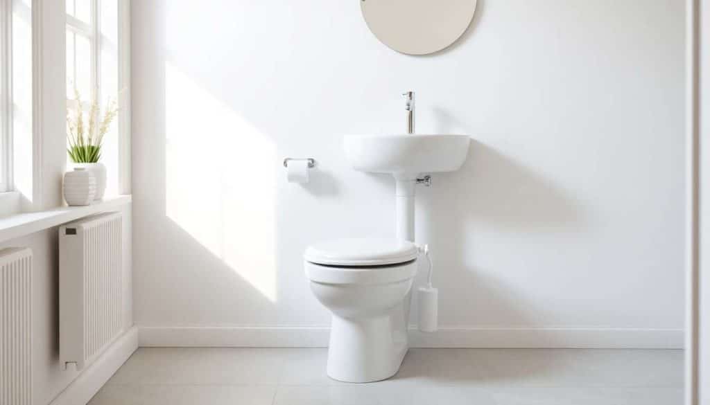 Gain de place : lavabo intégré à la chasse d'eau