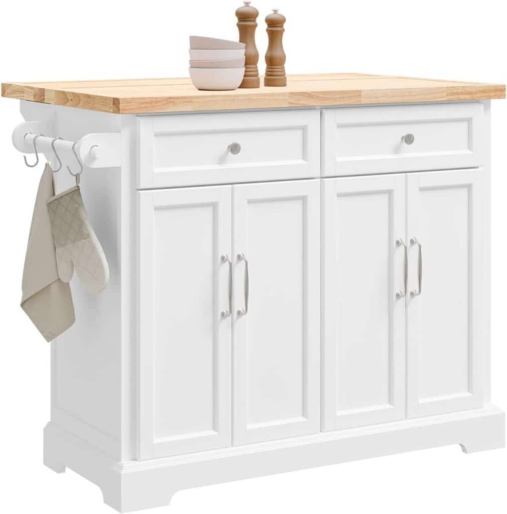Test : desserte sur roulettes SoBuy FKW71-WN, ilôt de cuisine modulaire
