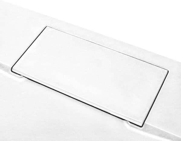 Schulte receveur de douche 90 x 160 x 3,2cm, blanc, effet pierre ultra léger (21.5 kg), rectangulaire, extra plat à poser ou à encastrer, bac douche, antidérapant classe B DIN 51097