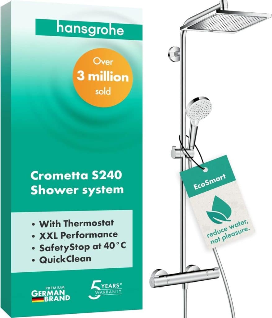 Test de la colonne de douche hansgrohe Crometta E EcoSmart