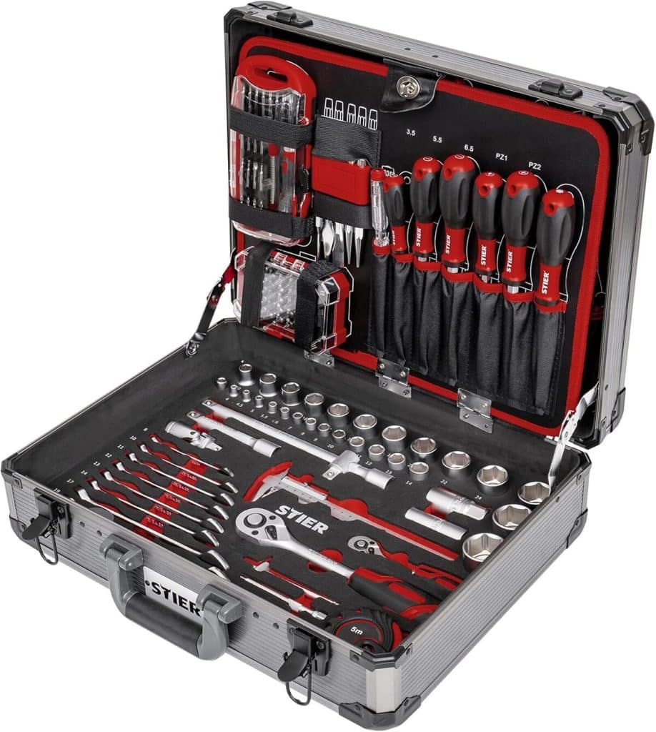 Test de la mallette à outils complète STIER 144 pièces