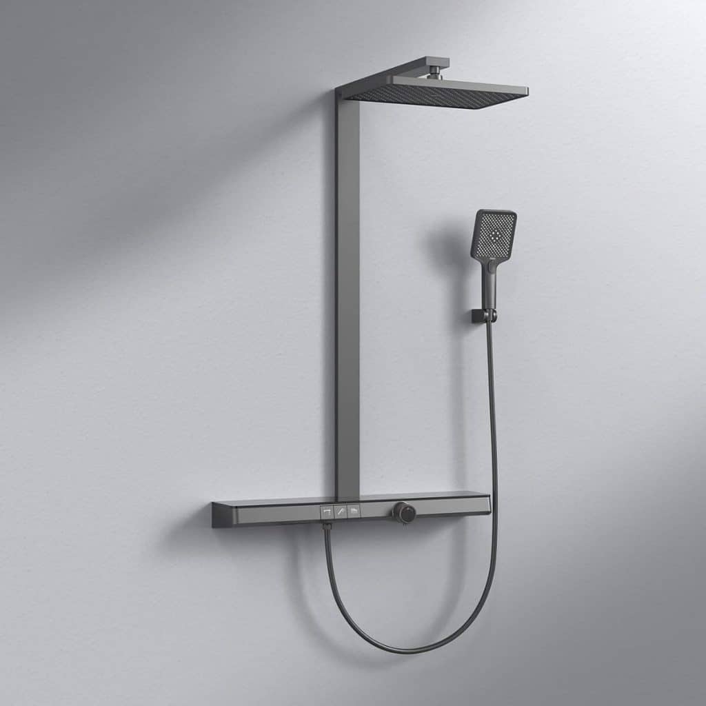Test de l'ensemble de douche thermostatique EMKE : douche pluie et multifonction