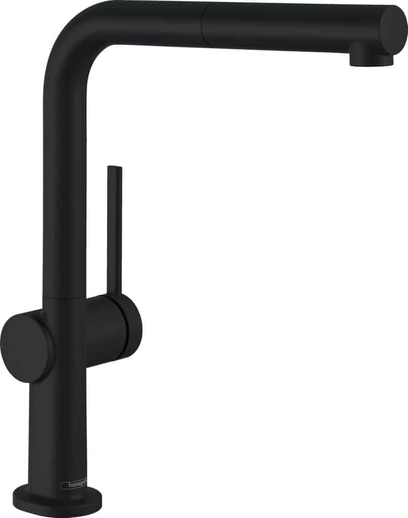 Test du mitigeur de cuisine hansgrohe Talis M54 : performance et élégance en noir mat