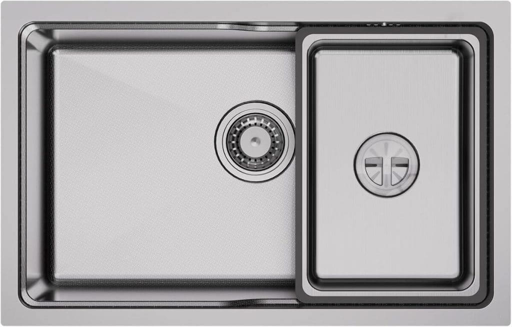 Test : évier de cuisine Auralum 68 x 43 cm inox avec siphon et drainage