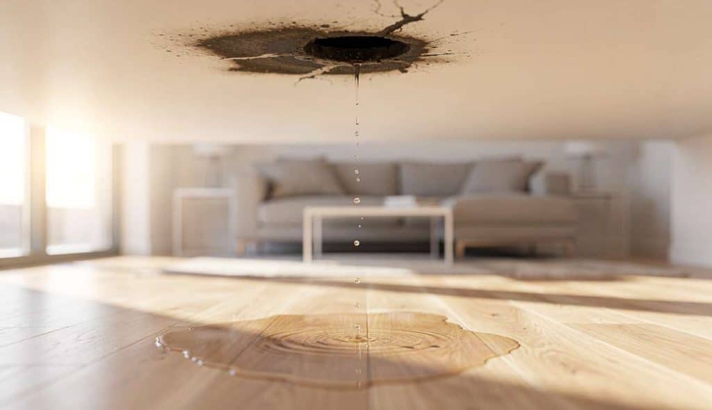 Que faire lors d'une fuite d'eau au plafond ?